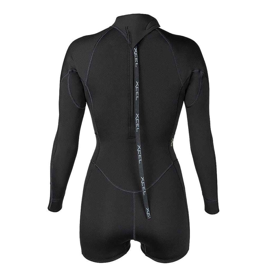 Women'S Xcel Women'S Springsuits | Women'S Axis Long Sleeve Back Zip Boy Short Spring Wetsuit 2Mm