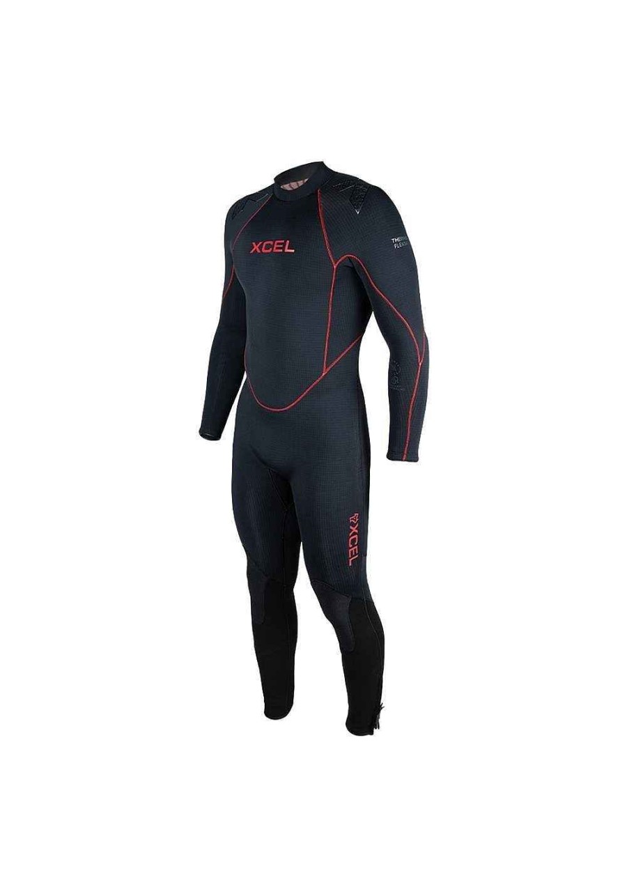 Men'S Xcel Men'S Scuba Dive | Mens Thermoflex Dive Full Wetsuit 5/4Mm Black