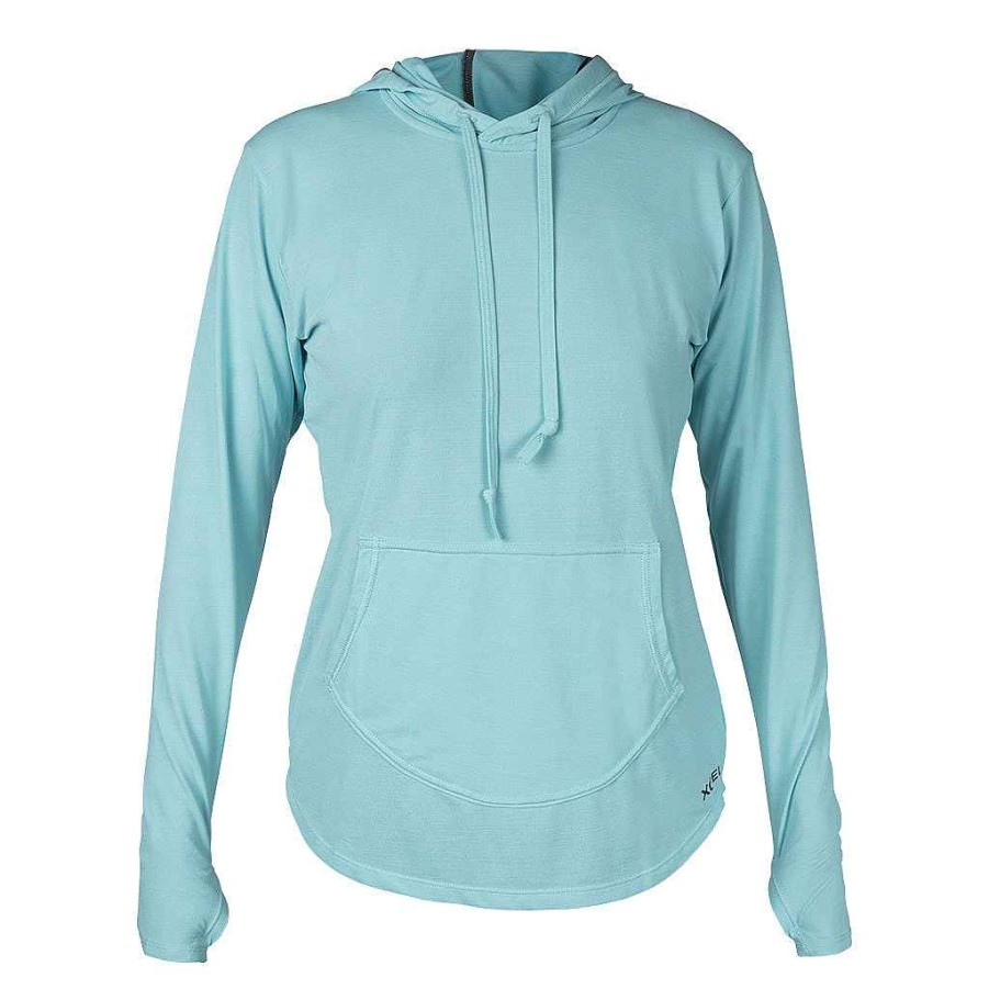 Women'S Xcel | Women'S Heathered Ventx Long Sleeve Hooded Relaxed Fit Uv