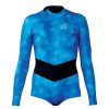 Women'S Xcel Women'S Axis X + Axis | Women'S Ocean Ramsey Water Inspired Axis Long Sleeve Back Zip Springsuit 2Mm Honu Print/Black