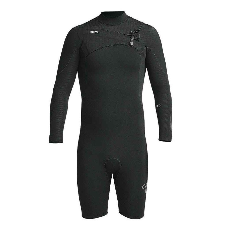 Men'S Xcel Men'S Comp X + Comp | Men'S Comp X Long Sleeve Springsuit 2Mm Black