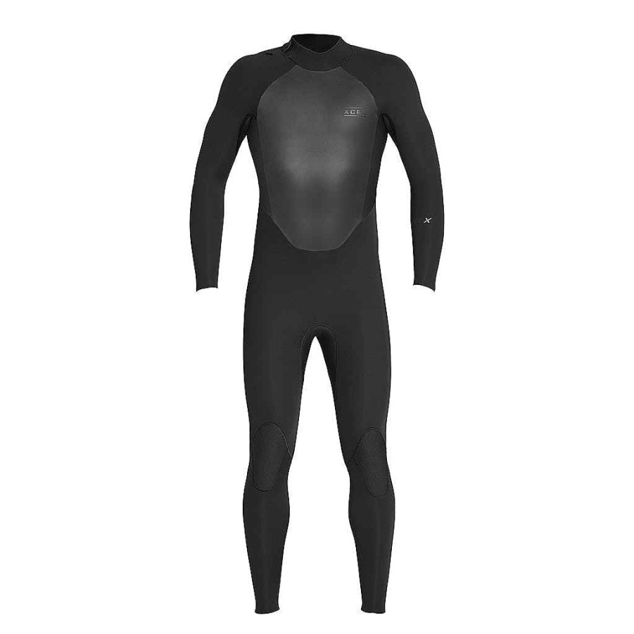 Men'S Xcel Men'S Axis X + Axis | Mens Axis X Back Zip 4/3Mm Full Wetsuit Black