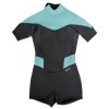 Youth Xcel | Girl'S Axis Short Sleeve Springsuit 2Mm Graphite/Glacier Blue