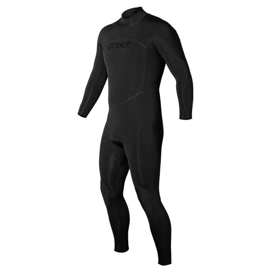 Men'S Xcel Tactical Wetsuits | Military Recon Fullsuit 3/2Mm Black With Stealth Logos