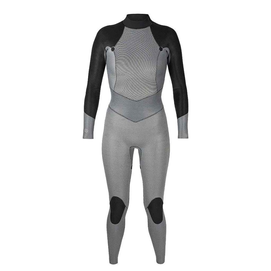 Women'S Xcel Women'S Free Dive | Women'S Ocean Ramsey Axis 4/3Mm Back Zip Full Wetsuit Black/Whale Shark