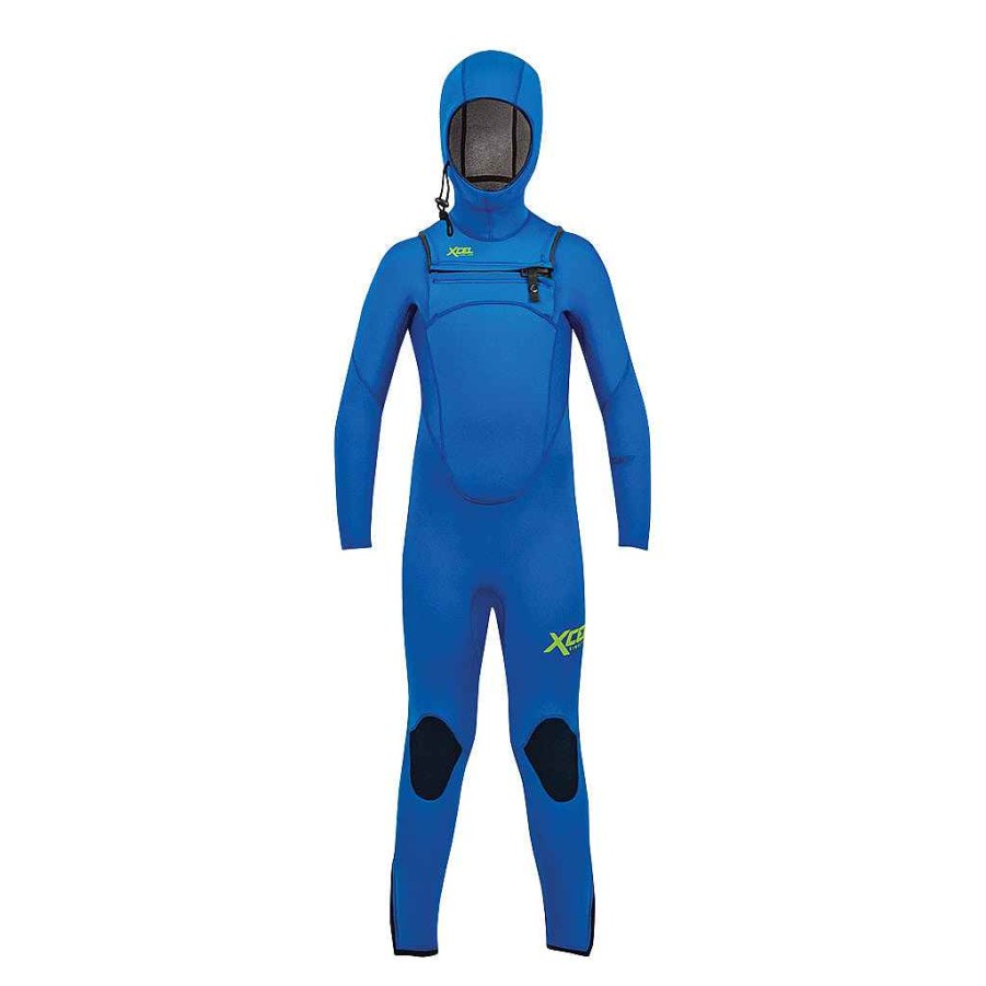 Youth Xcel | Kids' Comp Hooded 4.5/3.5Mm Full Wetsuit Faint Blue