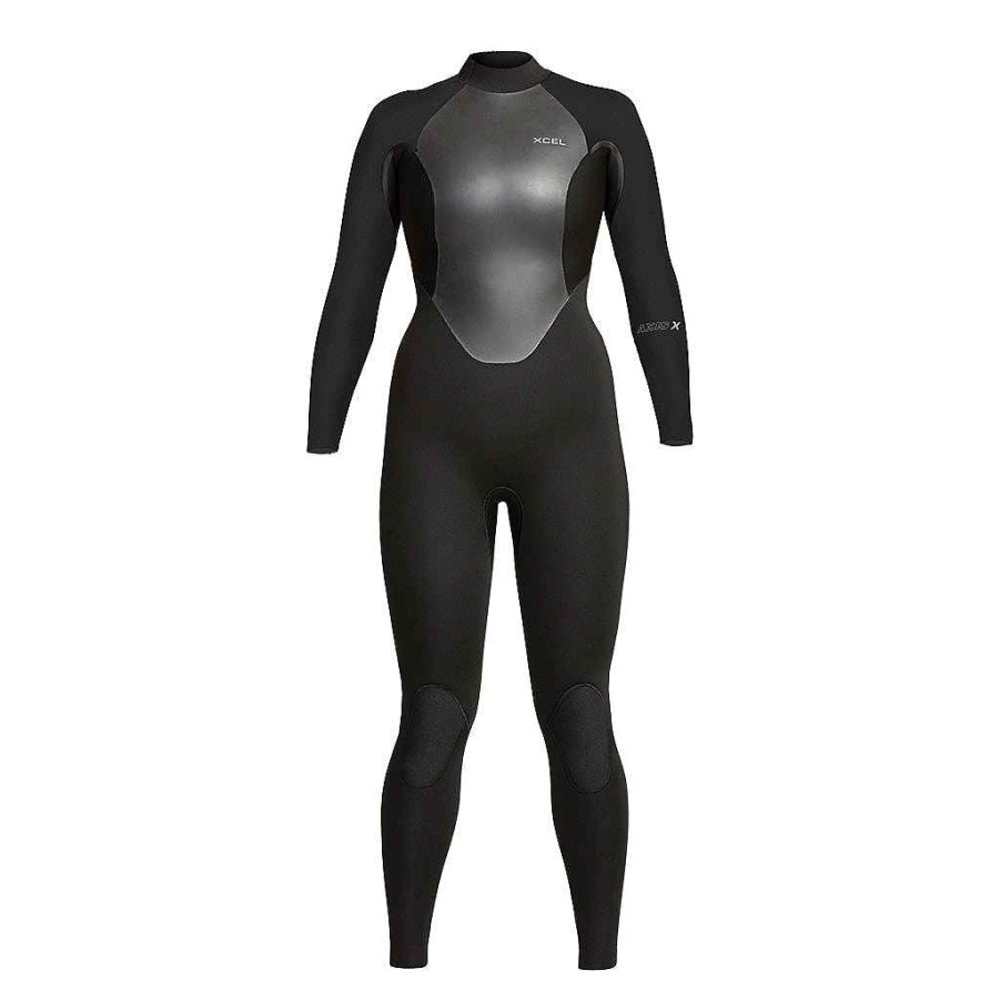 Women'S Xcel Women'S Axis X + Axis | Women'S Axis X Back Zip 4/3Mm Full Wetsuit Black