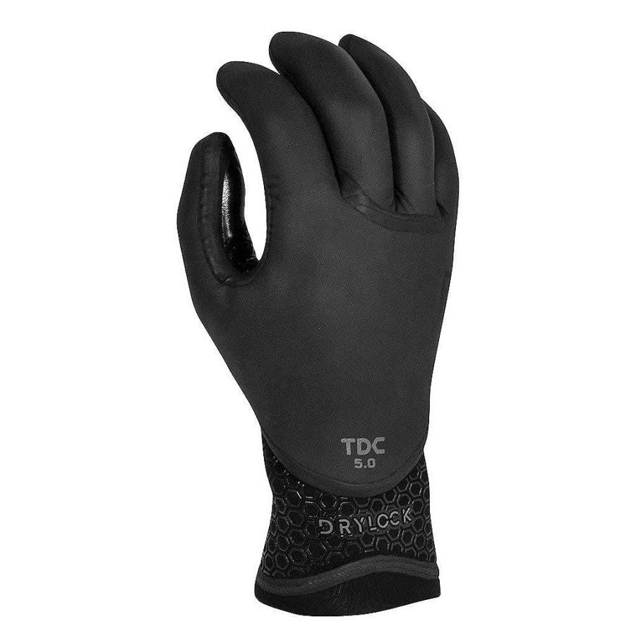 Men'S Xcel Men'S Drylock X + Drylock | Men'S Drylock Texture Skin 5 Finger Glove 5Mm Black