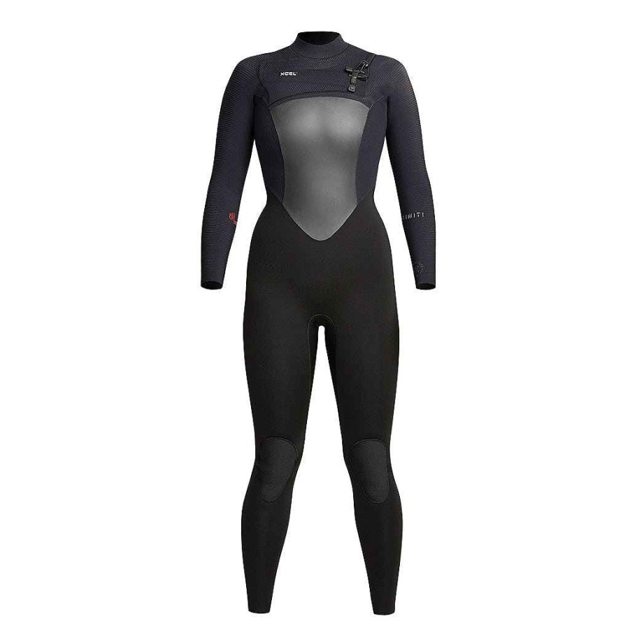 Women'S Xcel Women'S Infiniti | Women'S Infiniti 5/4Mm Front Zip Full Wetsuit Black