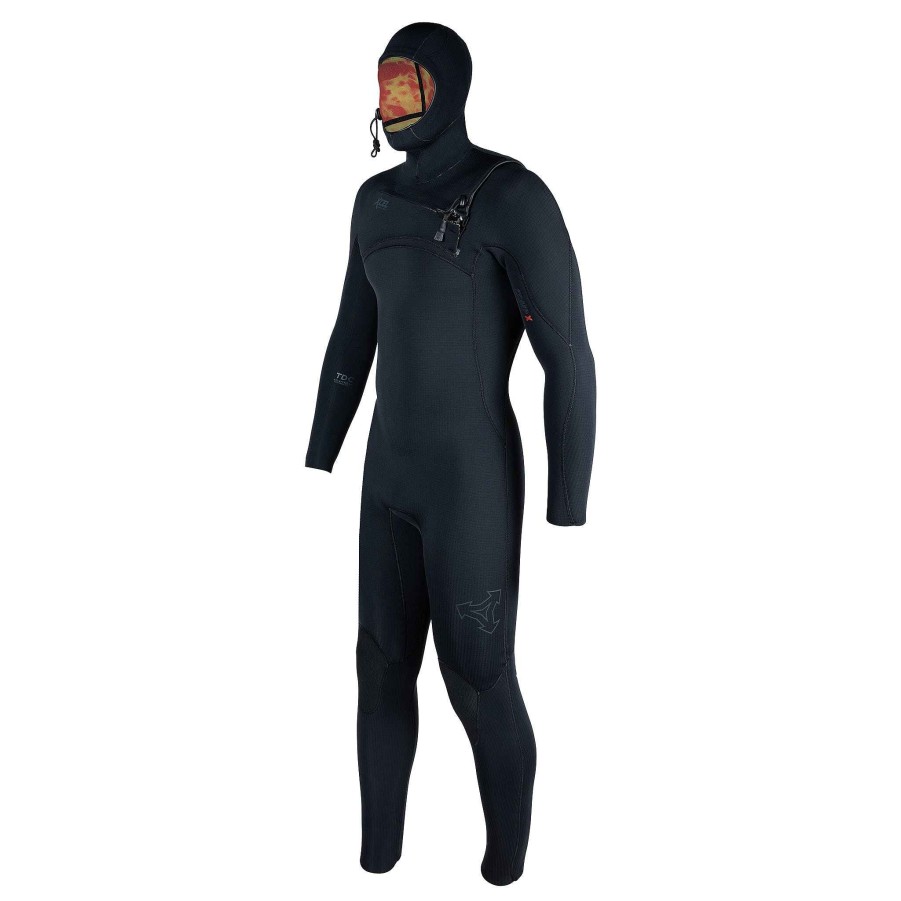 Men'S Xcel Men'S Comp X + Comp | Men'S Comp X Hooded Full Wetsuit 4.5/3.5Mm Black