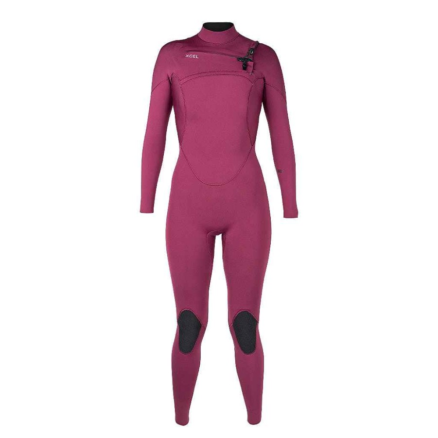 Women'S Xcel Women'S Comp X + Comp | Women'S Comp 4/3Mm Front Zip Full Wetsuit Plum