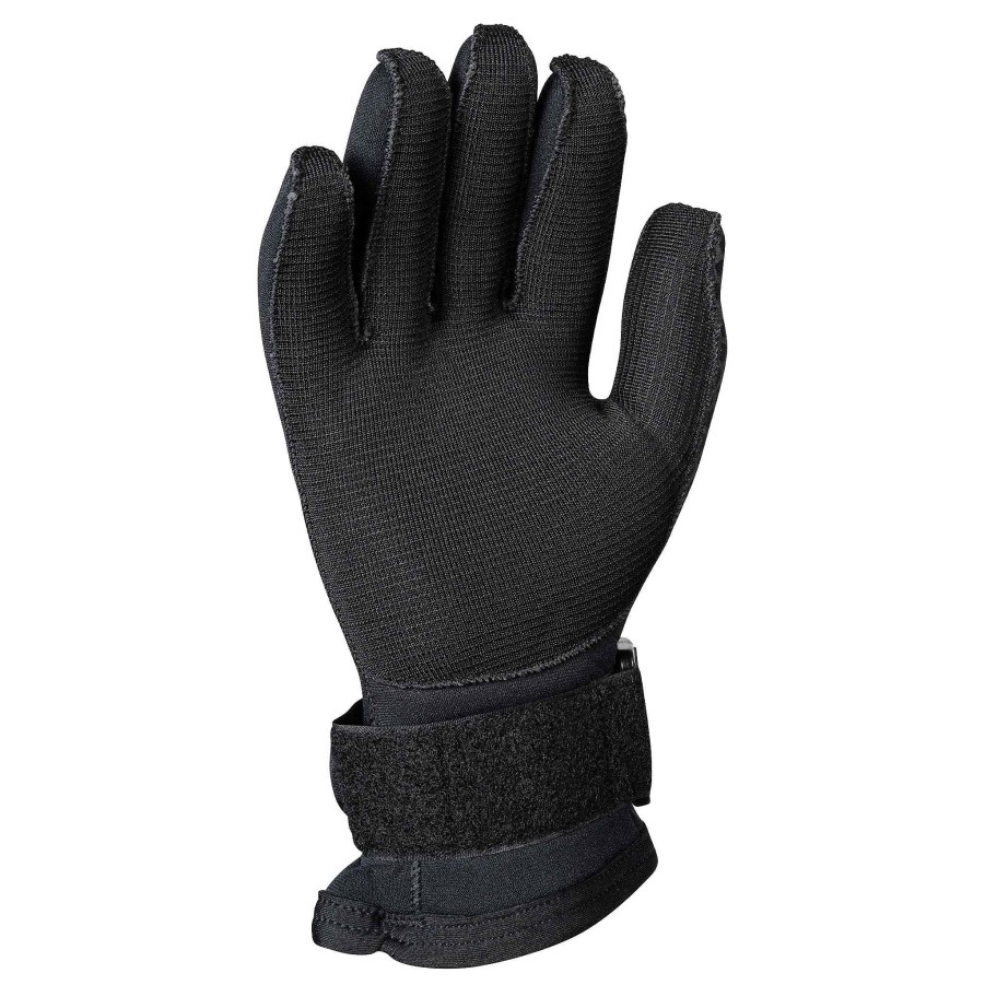 Men'S Xcel Tactical Wetsuits | Military Thermoflex Dive Glove 3/2Mm Black With Stealth Logos