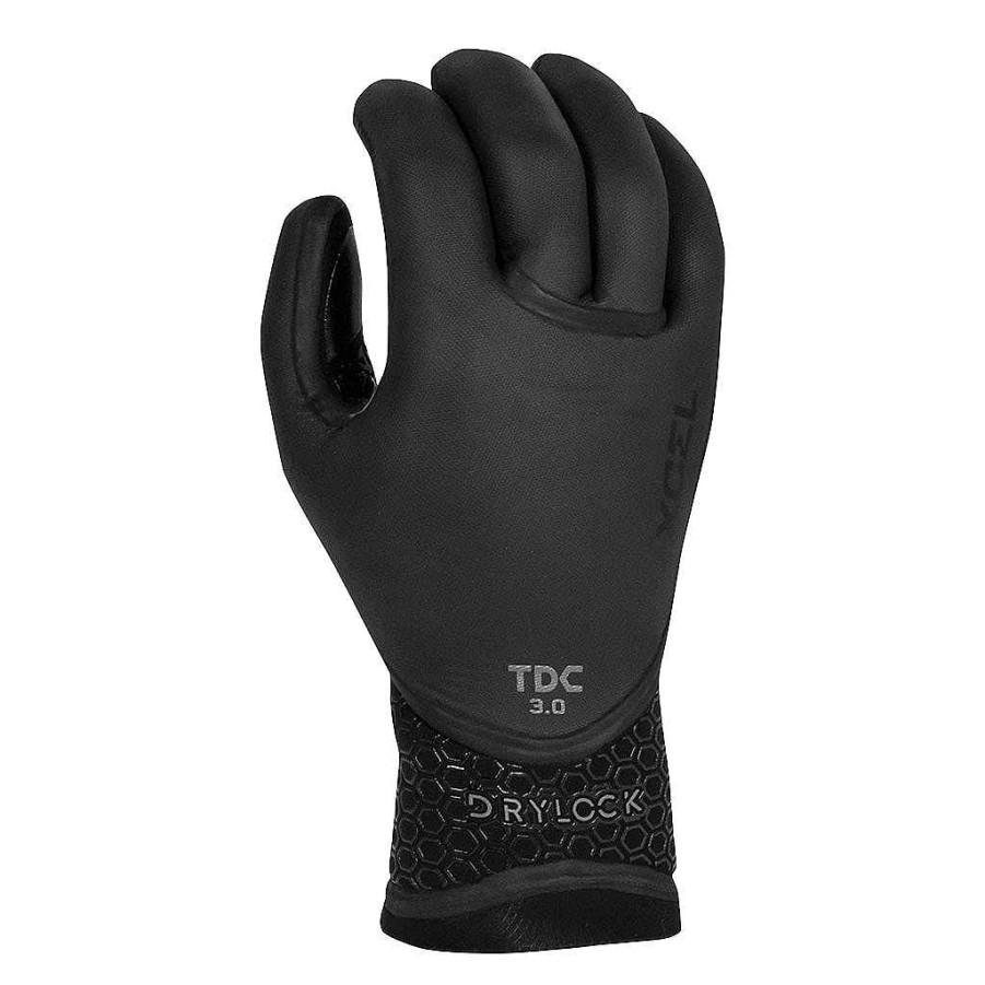 Men'S Xcel Men'S Drylock X + Drylock | Men'S Drylock Texture Skin 5 Finger Glove 3Mm Black