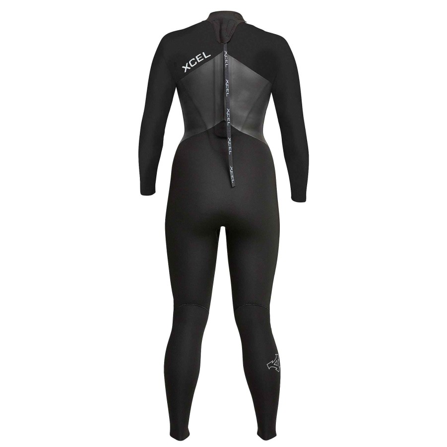 Women'S Xcel Women'S Axis X + Axis | Women'S Axis X Back Zip Full Wetsuit 3/2Mm Black