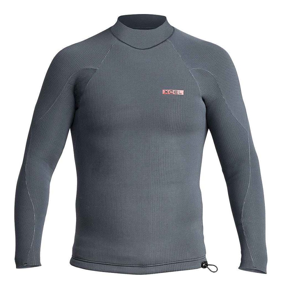 Men'S Xcel Men'S Wetsuit Tops | Men'S Infiniti Long Sleeve Jacket 2Mm Gunmetal