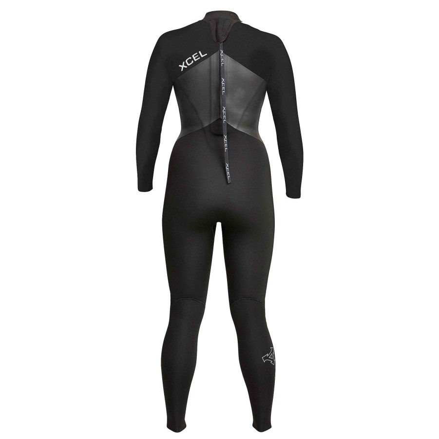 Women'S Xcel Women'S Axis X + Axis | Women'S Axis X Back Zip 4/3Mm Full Wetsuit Black