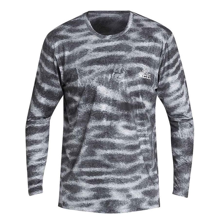 Men'S Xcel | Men'S Water Inspired Ventx Long Sleeve Uv Tiger Shark