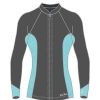 Youth Xcel | Girls Axis Long Sleeve Front Zip Jacket 2/1Mm Graphite/Glacier Blue Monstera Print