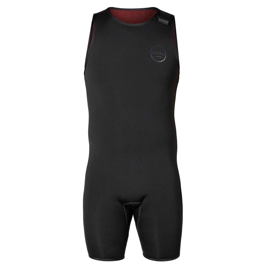 Men'S Xcel Tactical Wetsuits | Military Axis Short John 3Mm Black With Stealth Logos