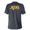 Men'S Xcel | Men'S Heathered Ventx Retro Short Sleeve Relaxed Fit Uv Black