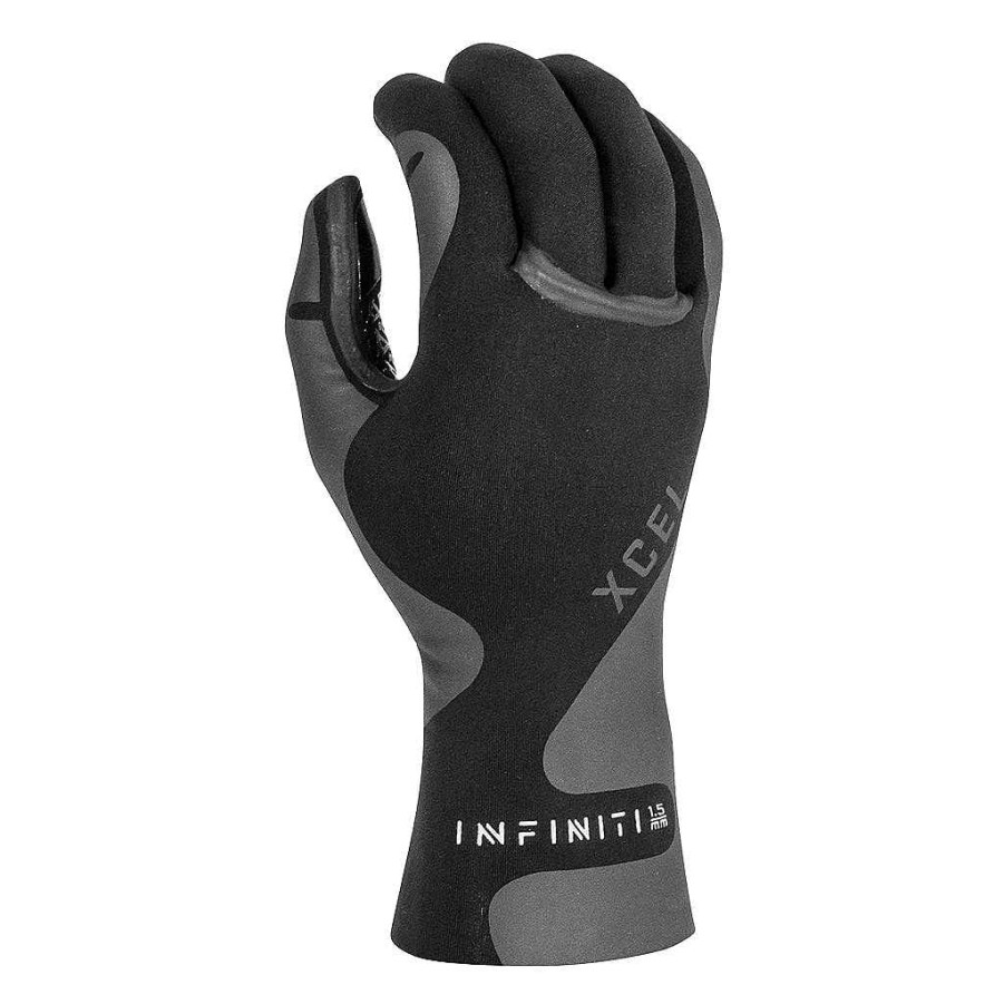 Men'S Xcel Men'S Infiniti + Infiniti Solution | Mens Infiniti 5-Finger Glove 1.5Mm Black