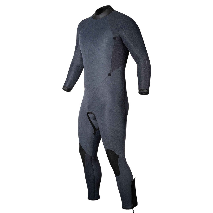 Men'S Xcel Tactical Wetsuits | Military Thermoflex Fullsuit 5/4Mm Black With Stealth Logos