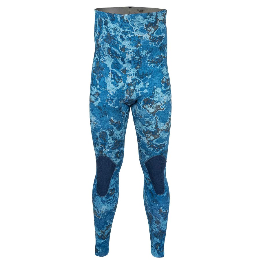 Men'S Xcel Men'S Free Dive | Men'S Free Diver 2-Piece Set Hooded Full Wetsuit 3Mm Blue Camo